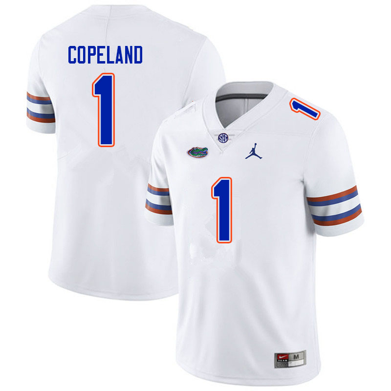 Men #1 Jacob Copeland Florida Gators College Football Jerseys Sale-White - Click Image to Close